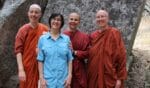 Aloka Vihara nuns with Saranaloka board president, 2013