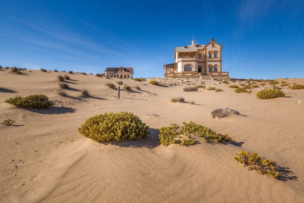 Abandoned colonial houses in Kolmanskop, Namibia